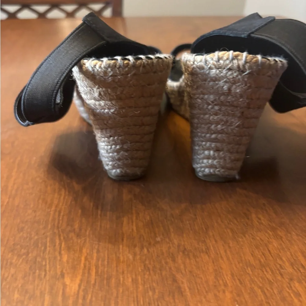 Elegant Black Women's Espadrille Slingback Sandals